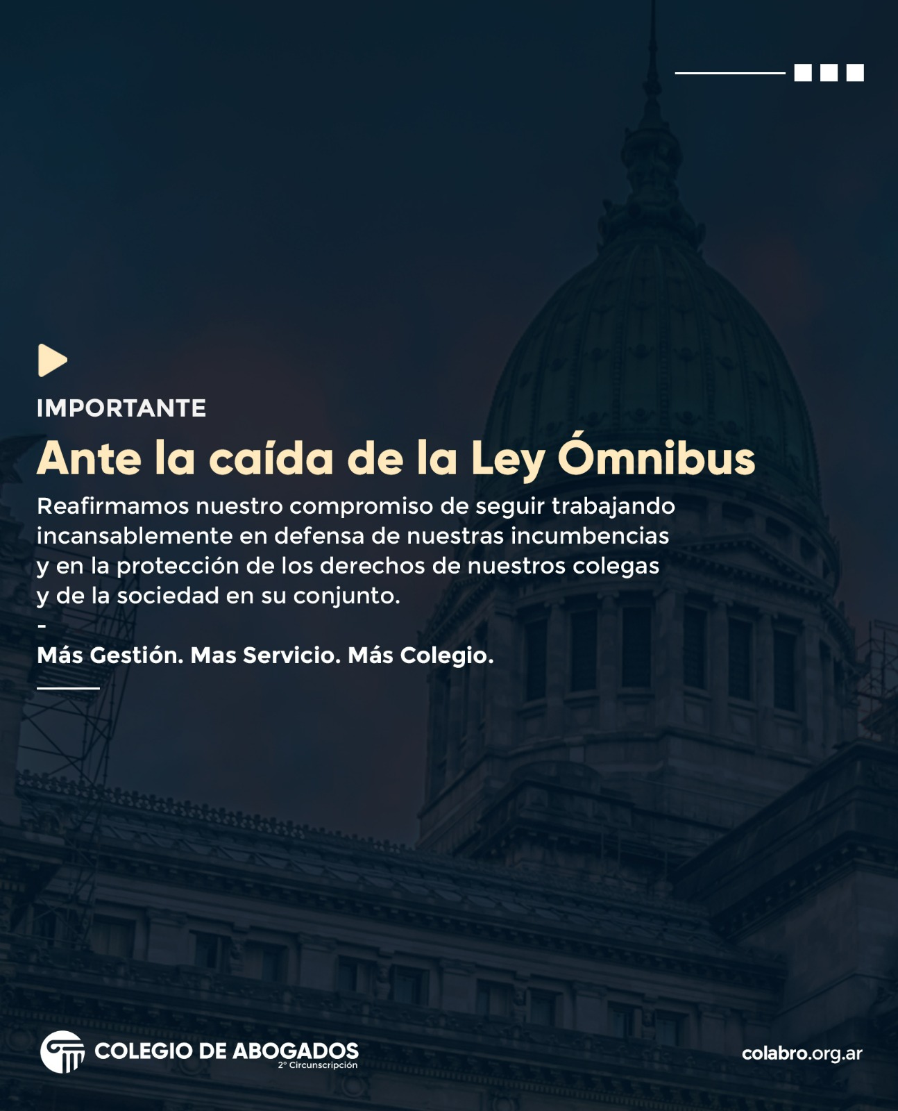 Ante la caída de la Ley Ómnibus